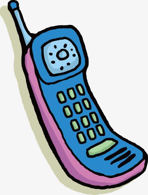 关键词 : 卡通,蓝色,电话,复古,大哥大