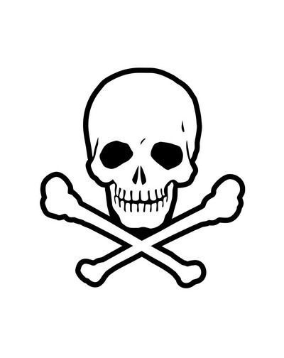 骷髅头简笔画三视图 (第1页)