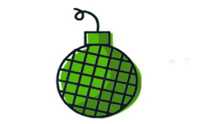 简笔画地雷的画法 简笔画动画教程之手雷的绘画分解步骤