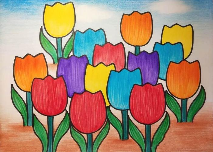 一年级美术《重重叠叠》