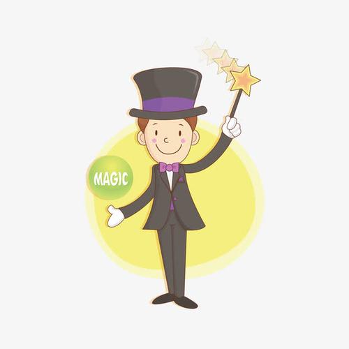 矢量卡通魔术师图片