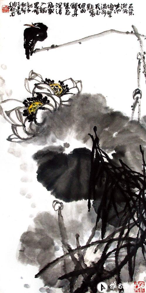 风清荷香_荷系列_杨文仁作品展_杨文仁在线作品_杨文