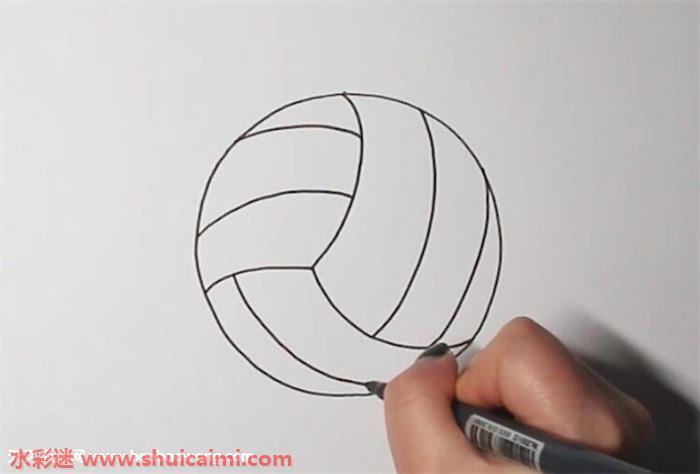 排球怎么画排球简笔画步骤