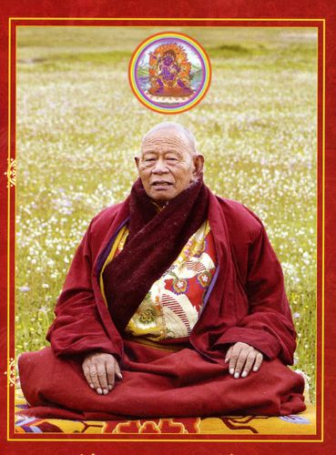 法宝如意宝晋美彭措,至尊上师阿秋法王,新龙安炯仁波切等大德高僧共同