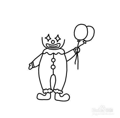 简笔画:小丑的简单画法