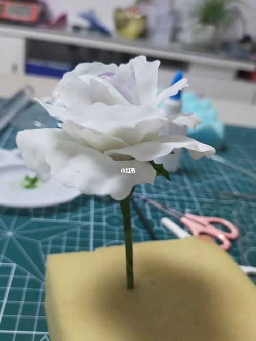 小白花～_粘土_暑假_我的粘土世界_兴趣爱好_手工