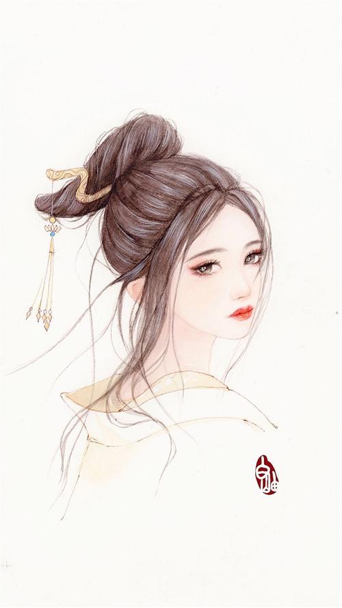 手绘古风美女唯美图片大全