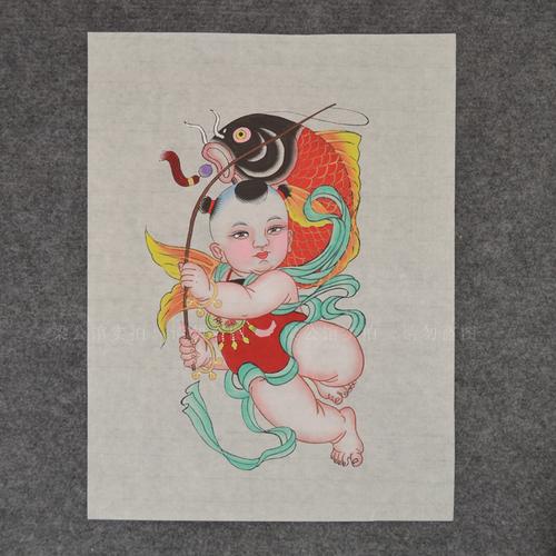 年画天津杨柳青手绘娃娃民间手工艺品传统春节装饰画