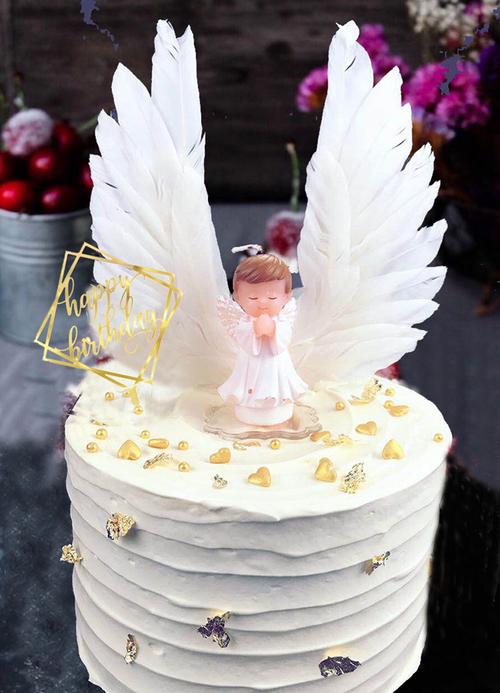 许愿天使男女孩宝宝生日蛋糕奶油多种口味网红深圳实体店配送儿童