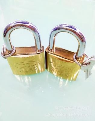 铠威普通门锁 镀铜铁挂锁 精品锁厂家直销 量大优惠25mm32mm38mm