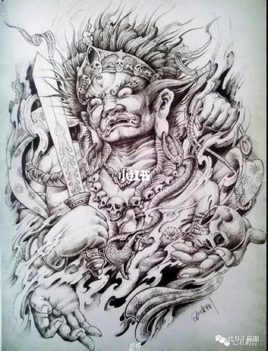 大黑天纹身图案 大黑天神纹身图案 纹身手稿 纹身素材