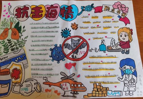 防疫有我 爱卫同行 优秀手抄报