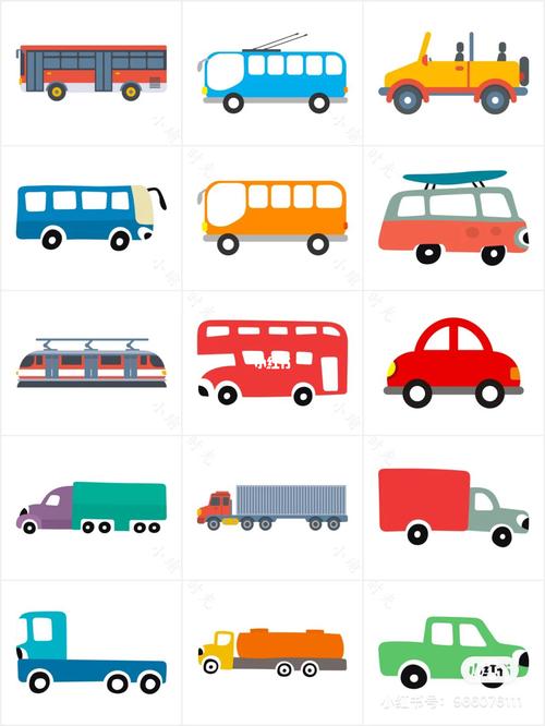 简笔画小汽车,卡车,救护车,消防车各种车_简笔画_文化_绘画