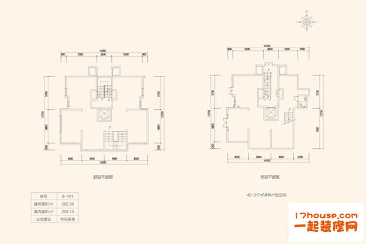 成都望江名门样板房一室户型图