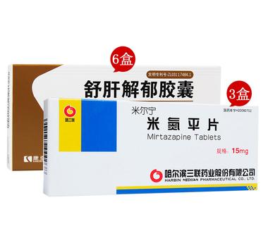 米尔宁 米氮平片 15mg*20片*3件   康弘 舒肝解郁胶囊