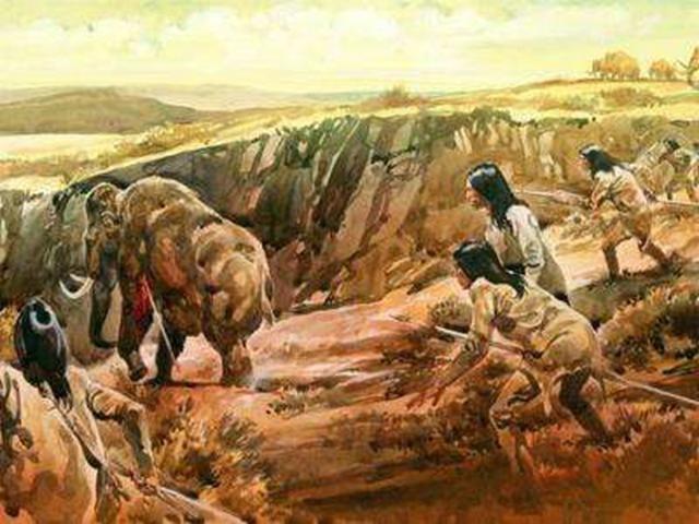 原始人在集体狩猎