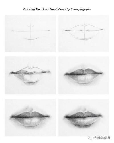 色彩 素描 人物 五官