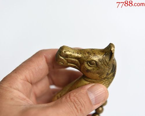 老铜马手把件纯铜马挂件生肖马老铜件古玩老货