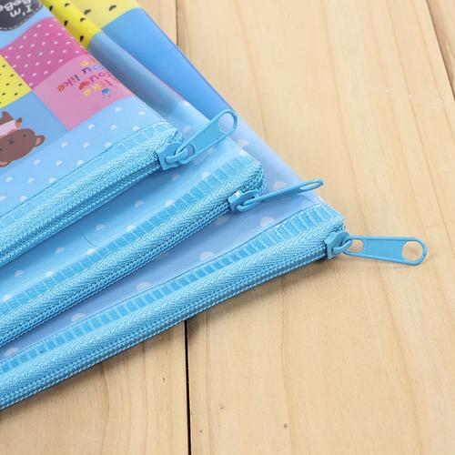 新款卡通文具袋定做 环保pvc文具袋 通用塑料包装袋拉链笔