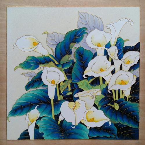 景泰蓝金丝沙画