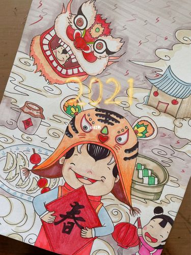 小小年画_上色_彩铅_马克笔_儿童画_文化_绘画