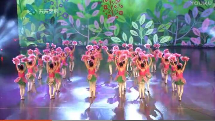 儿童演出服花儿与少年舞台合唱表演服装牡丹花开花儿朵朵幼儿舞蹈_7折