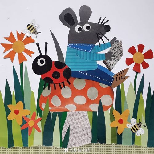 动物卡通创意拼贴画