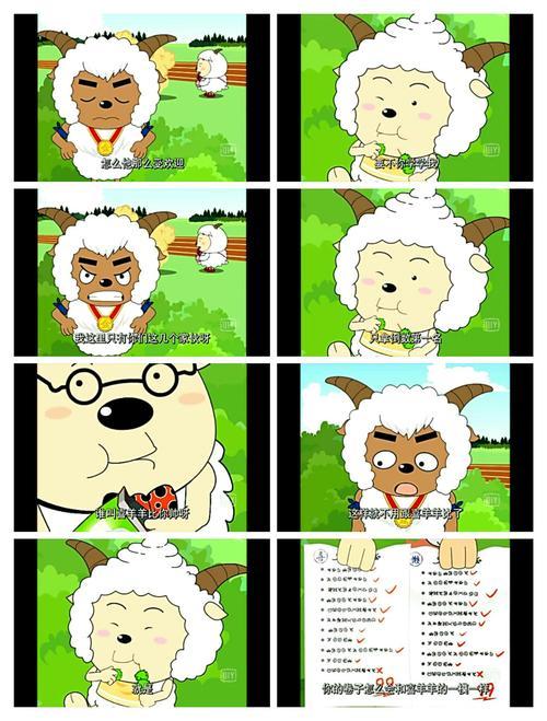 喜羊羊懒羊羊美羊羊沸羊羊暖羊羊简笔画