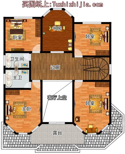 农村二层半楼房设计图及效果图,欧式风格_二层别墅设计图_图纸之家