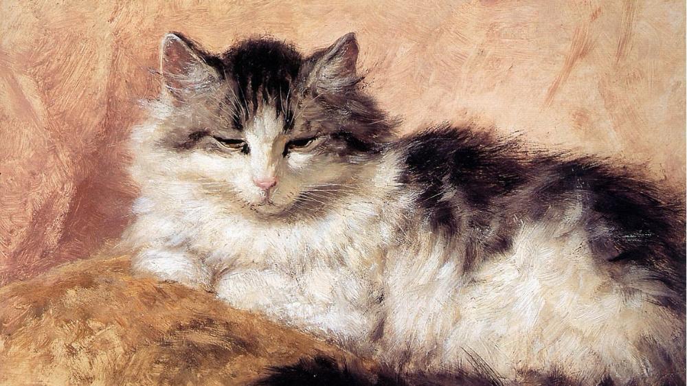 那就进来看史上最全的猫狗油画作品吧