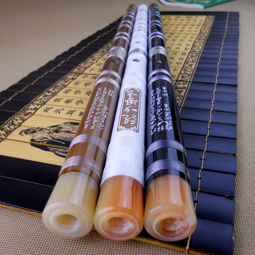 厂家直销 双节紫竹初学演奏横笛精制 黑色白色竹笛 乐器 专业笛子