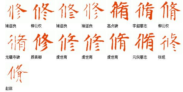 修字的繁体字怎么写的