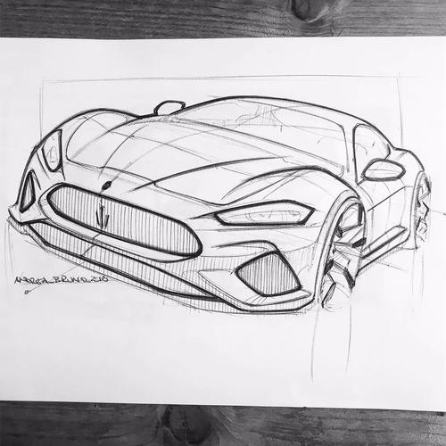 前方高能玛莎拉蒂设计师andreabruno教科书级设计草图欣赏
