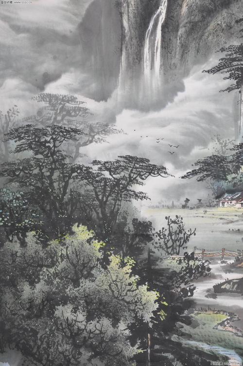 成都市美术家协会会员,老画家孙吉贵《青绿山水》