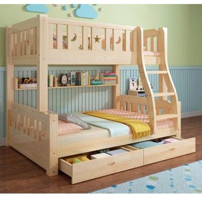 上下床家用双层床高低床宿舍全实木两层儿童子母床大人双人铺木床