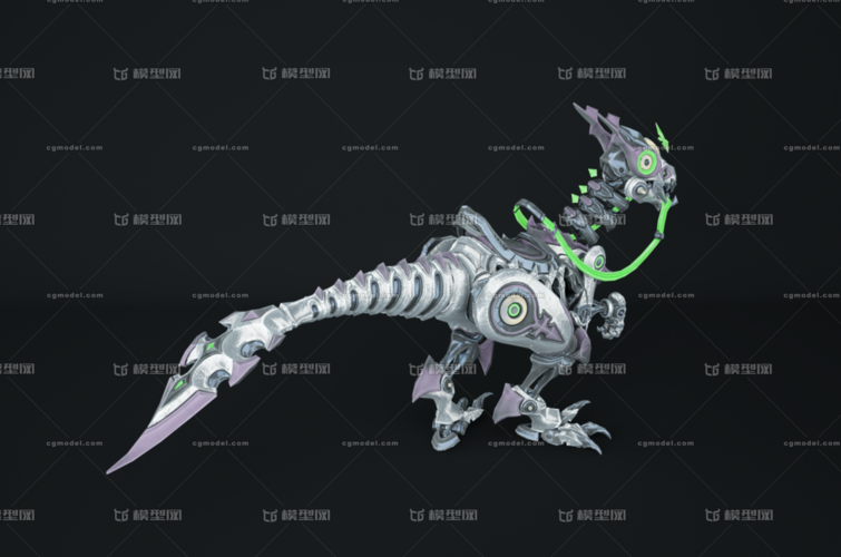 【带绑定无ik】机甲龙 机械龙 游戏模型 pbr 怪物模型 游戏怪物  坐骑