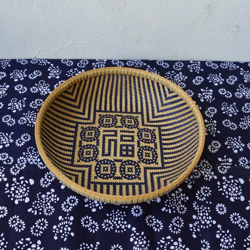 手工竹编簸箕无孔竹匾福字针线盒彩色婚庆用品其他特色工艺品