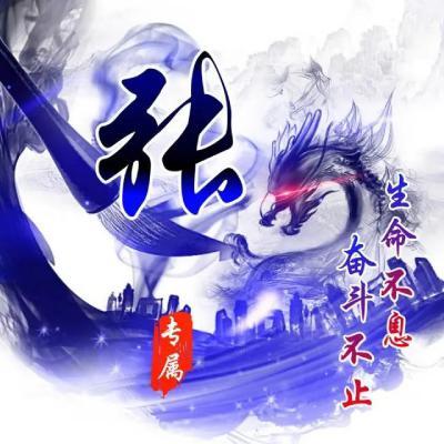 炫彩水墨霸气姓氏头像,龙为主题你一定喜欢的