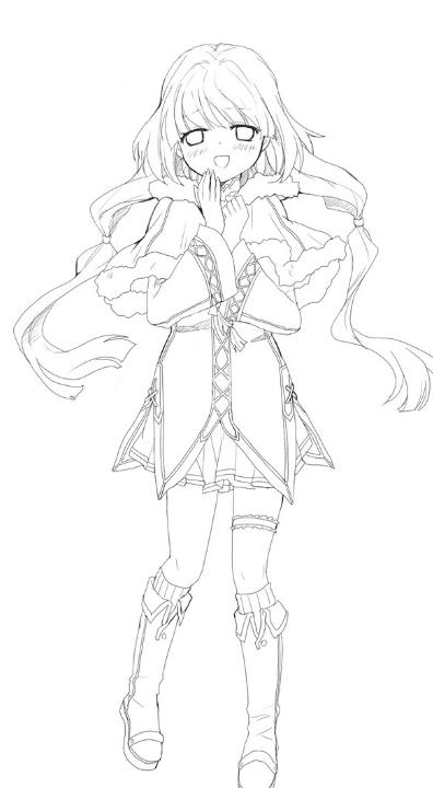 【动漫女孩全身图片可爱】动漫女孩全身图片铅笔画