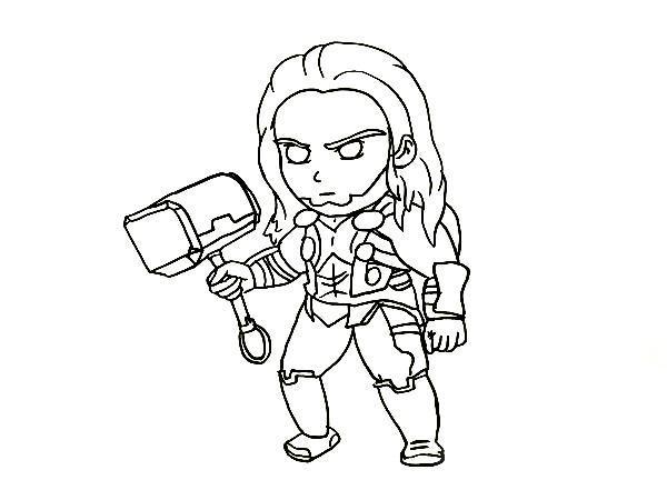 漫威英雄之雷神简笔画教程,一步步教你画出可爱的q版