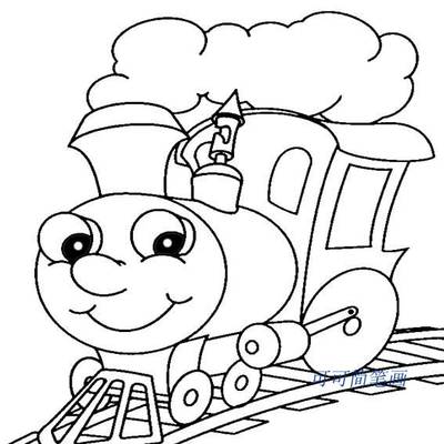 小火车小动物简笔画