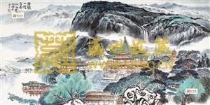 唐骊山避暑图镜片纸本