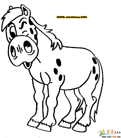 马简笔画图片大全16张第4张