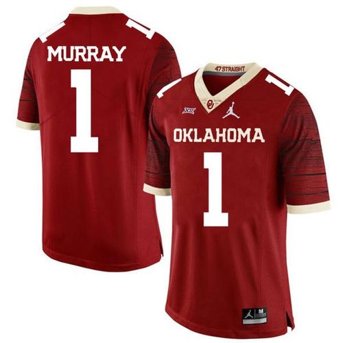 oklahoma sooners #1 kyler murray red jersey