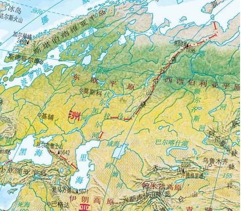 欧亚大陆的分割依据是是什么 谁分割的