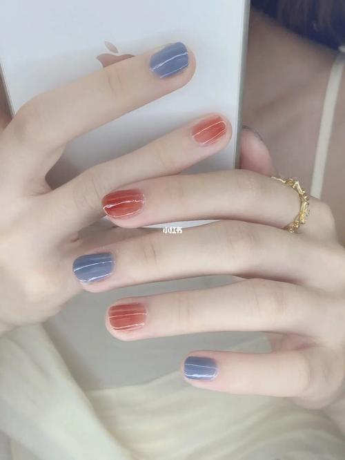 夏日美甲|红蓝配色781597_夏季美甲_美甲_instagram_穿搭_蔚蓝