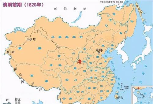 是版图,虽然清朝割让了很多土地