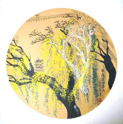 徐翊亮,花鸟画《抗疫后的春天》