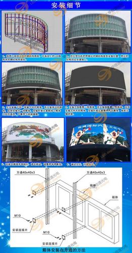 高清led弧形屏体育馆内外墙凹型防水电子广告曲面异形显示屏华信通