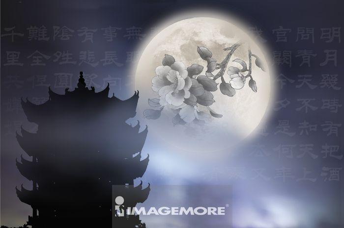 月亮,中秋节,黄鹤楼